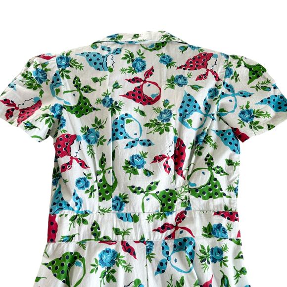 Bernie Dexter Connie Bandanna Vintage Pin Up Inspired Kelly Swing Dress Size XS - Picture 9 of 9